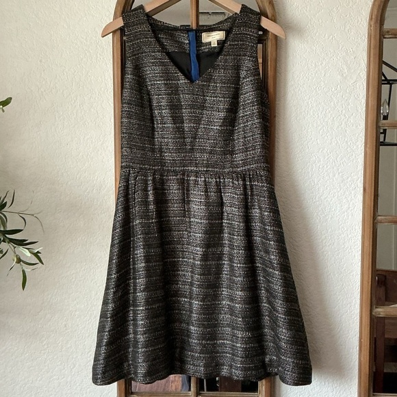 Anthropologie Dresses & Skirts - Anthropologie Moulinette Soeurs Metallic Tweed Fit & Flare Dress Size 6 Holiday